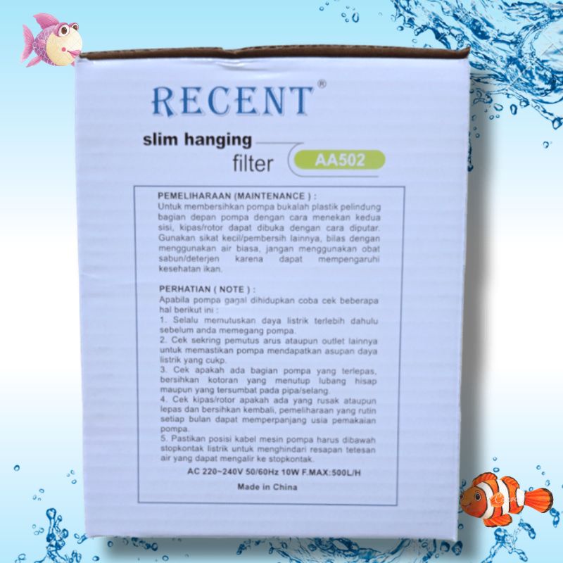 Promo murah pompa aquascape SLIM HANGING FILTER TAKARI AT 502