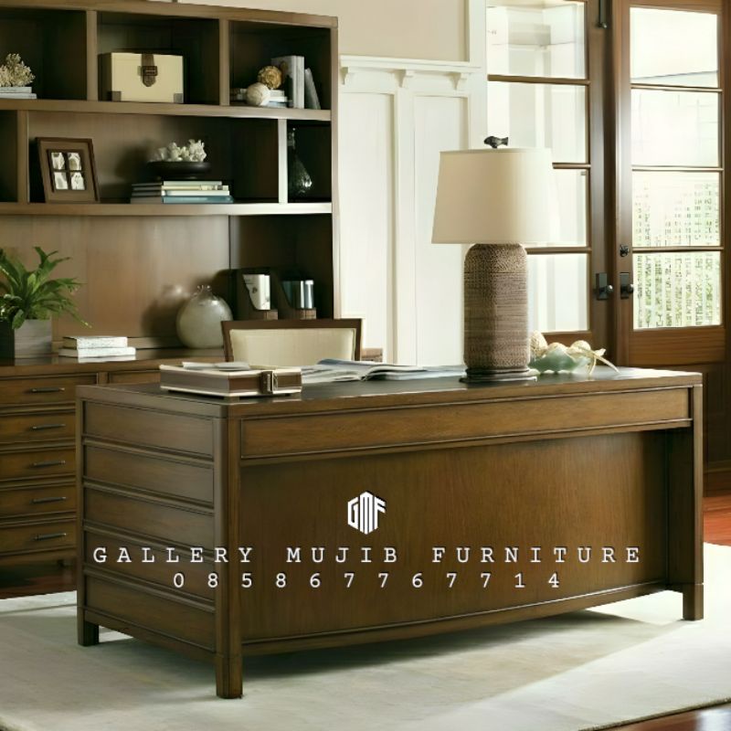 meja kantor minimalis jati meja kerja direktur minimalis mewah