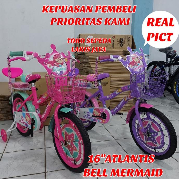 Sepeda Anak Perempuan Mini 16 Atlantis Bell , Sepeda Mini Perempuan 16 #Original