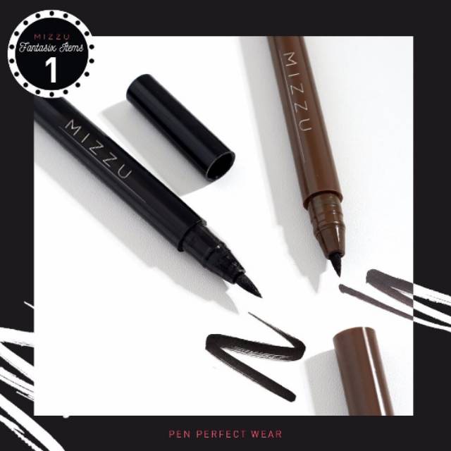 Mizzu Eyeliner Pen Perfect Wear|Brown/Black