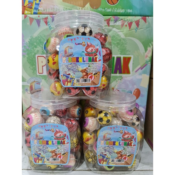 Luvmi permen lunak 50 pcs berbentuk bola, bola mata