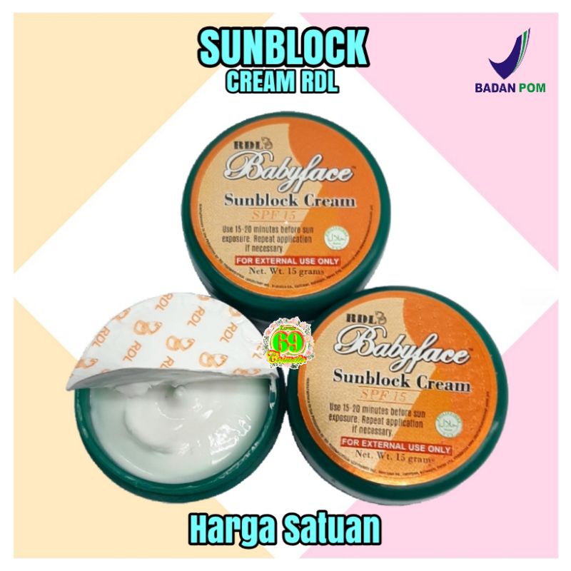 SUBLOCK CREAM RDL 15 SPF BPOM 15gr (Satuan)