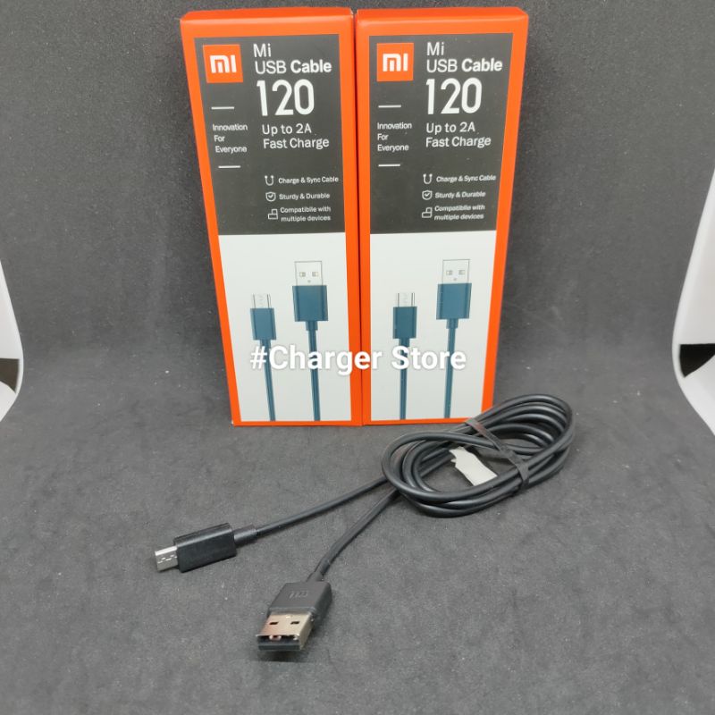 Kabel Data Xiaomi Micro USB 2A Support Fast Charging 120Cm