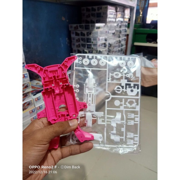 Tamiya Chassis MA Set Pink / MA Chassis Pink + Gearbox Putih ( Copotan Kit )