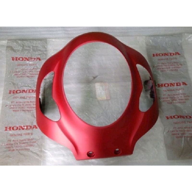 cover lampu depan scoopy 2021-2022 merah doff