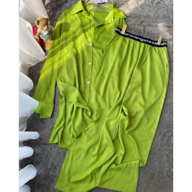 One set wanita cotton silk import setelan