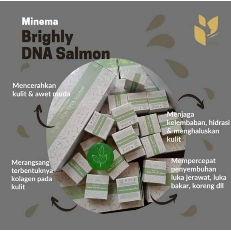 MINEMA BEAUTY SOAP/Sabun DNA SALMON/Sabun pencerah wajah/Sabun Penghilang Flek hitam