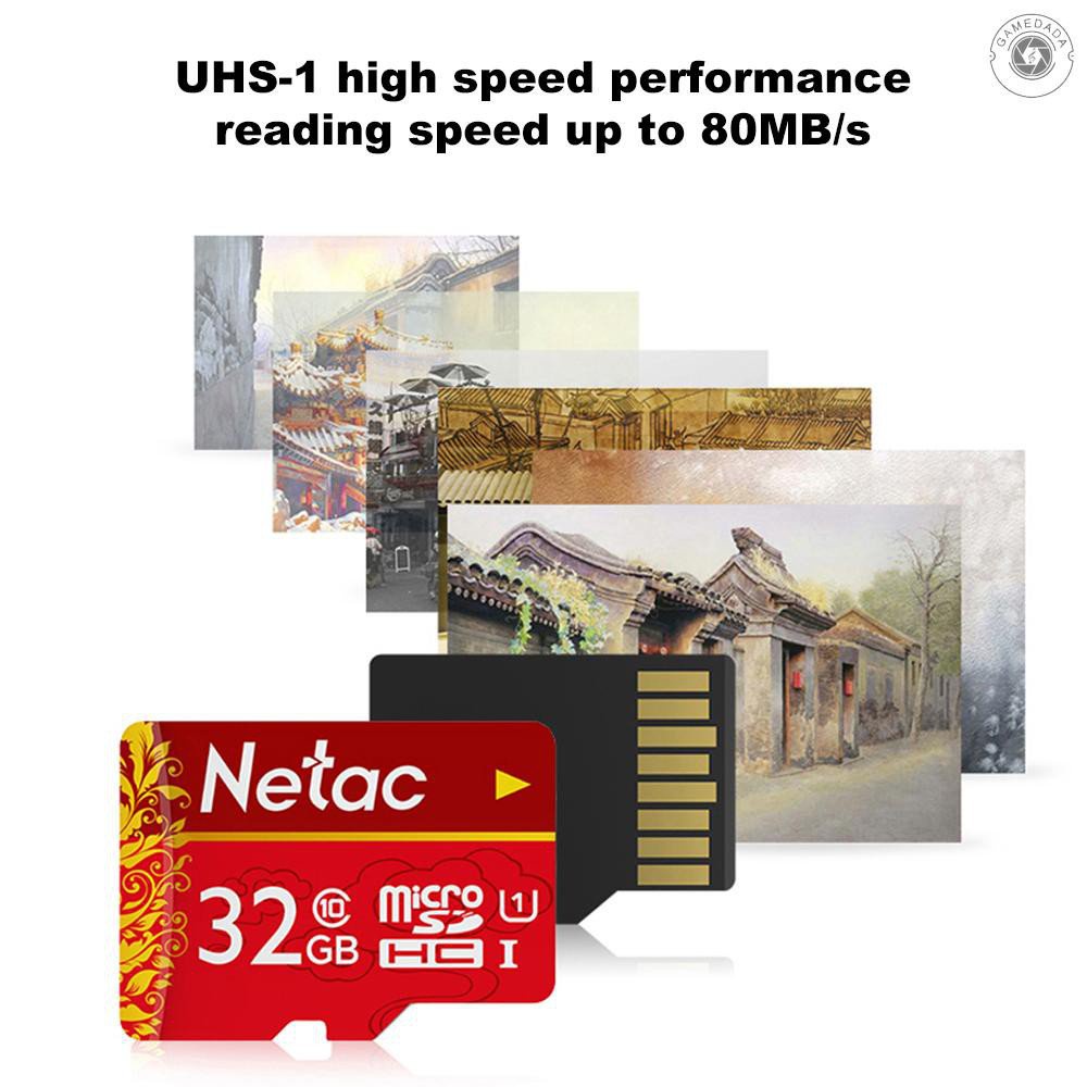Netac Micro SD Memory Card U1 C10 512GB 256GB 128GB TF Card Monitoring Kamera Kartu Penyimpanan