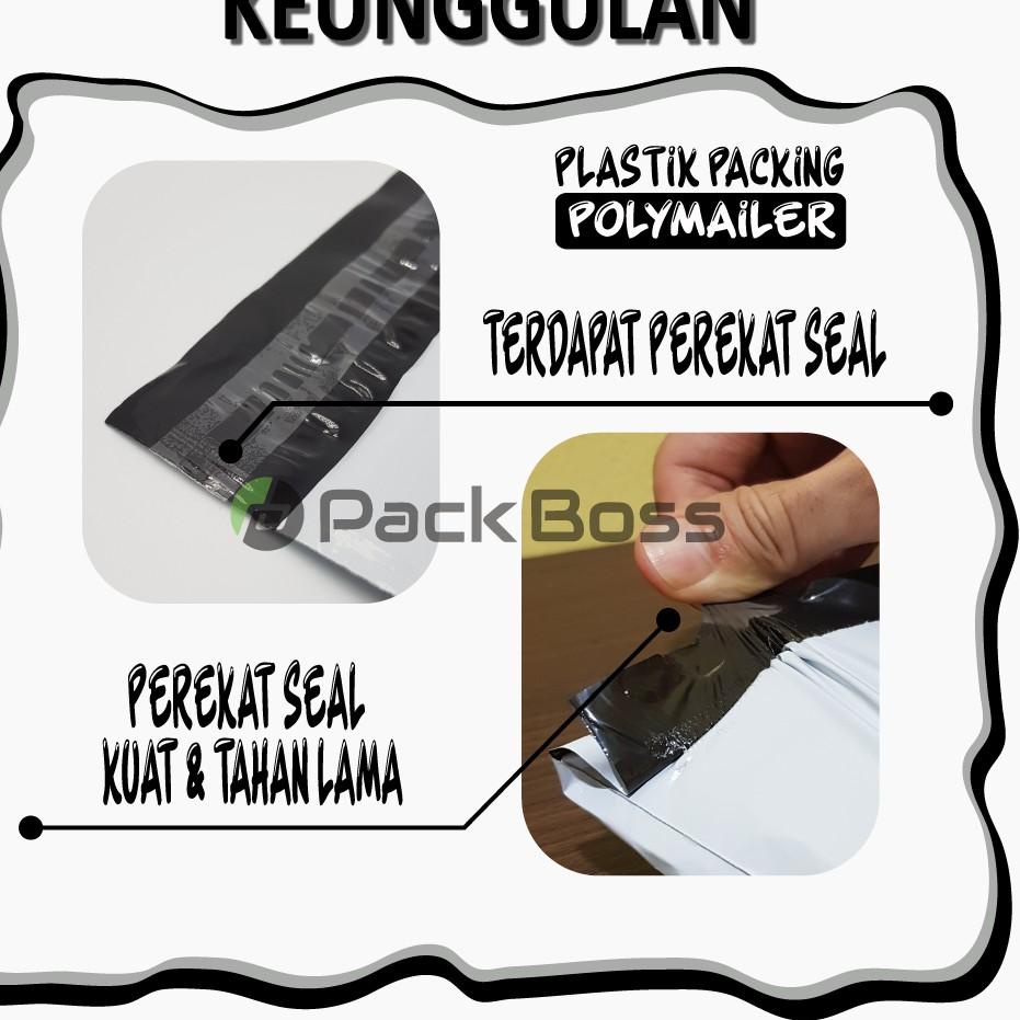 

[PRODUK LVBPM] POLYMAILER PACKBOSS 35x45 HARGA ISI ±100 LEMBAR *KUALITAS BOSS, HARGA JOSS* LANGSUNG PABRIK ATD