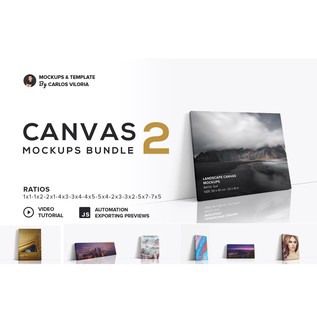 Canvas Mockups Bundle 2