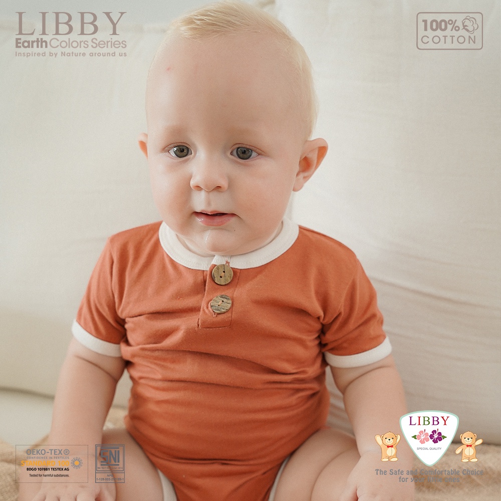 LIBBY Flynn Romper Earth Color Size 0-3|3-6|6-12 Bulan (1 pcs/pack)