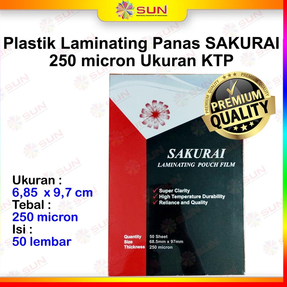 

ゔ Plastik Laminating Laminasi Panas KTP SIM ID Card Sakurai Hot Laminating 80 micron / 125 micron / 250 micron ☪