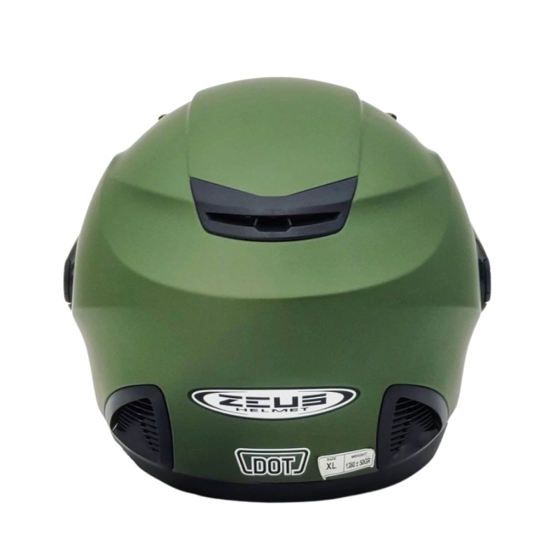 Helm Zeus ZS611 Solid Green Doff | Zeus ZS 611 Double Visor