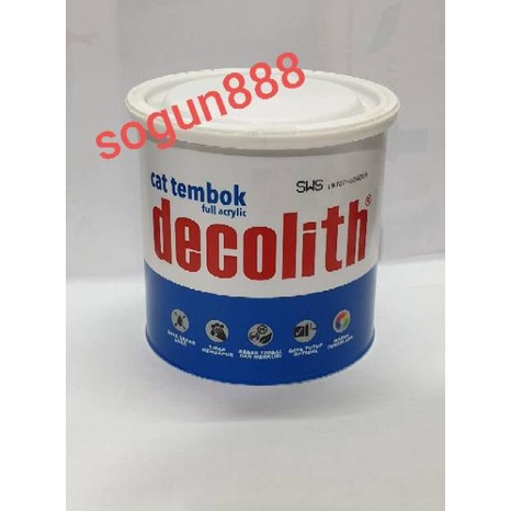 Best - Cat Tembok Decolith 1 Kg Warna Putih/Hitam/Sws !