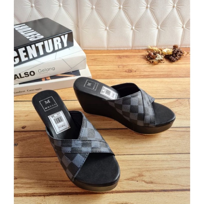 ABBUSHOES BT 01 sendal wedges kokop emril 7cm