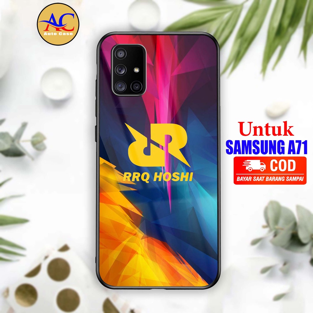 Softcase Glass kaca untuk SAMSUNG A71 RRQ1 Casing Handphone Case Hp Procamera