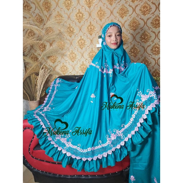 mukena mewah rempel bordir bukittinggi mukena bukittinggi mukena padang mukena mewah elegant bordir 