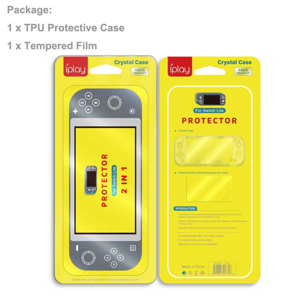 Iplay HBS-160 Nintendo Switch Lite 2 in 1 Protector TPU Case + Tempered Glass