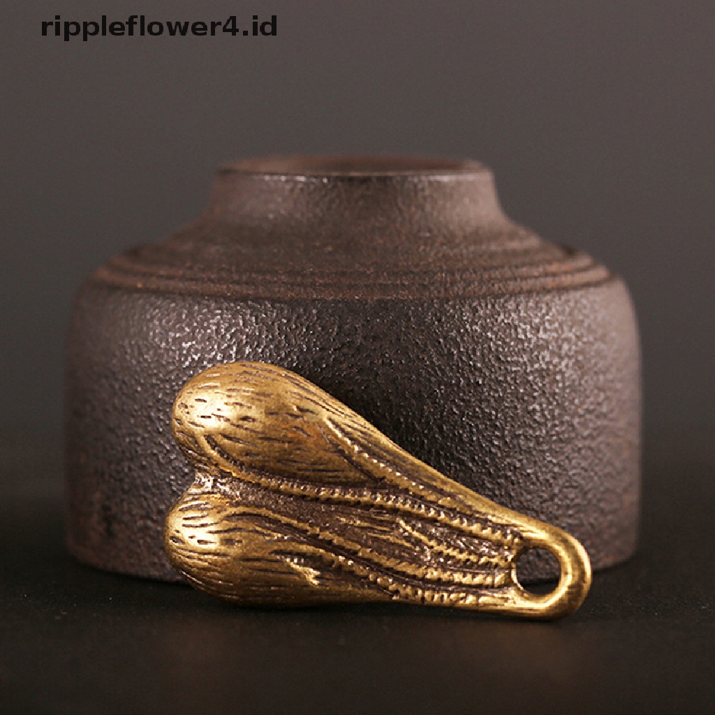 {rippleflower4.id} Liontin Pria Testicles Kuningan Padat Untuk Gantungan Kunci Trendy Balls Keyring~