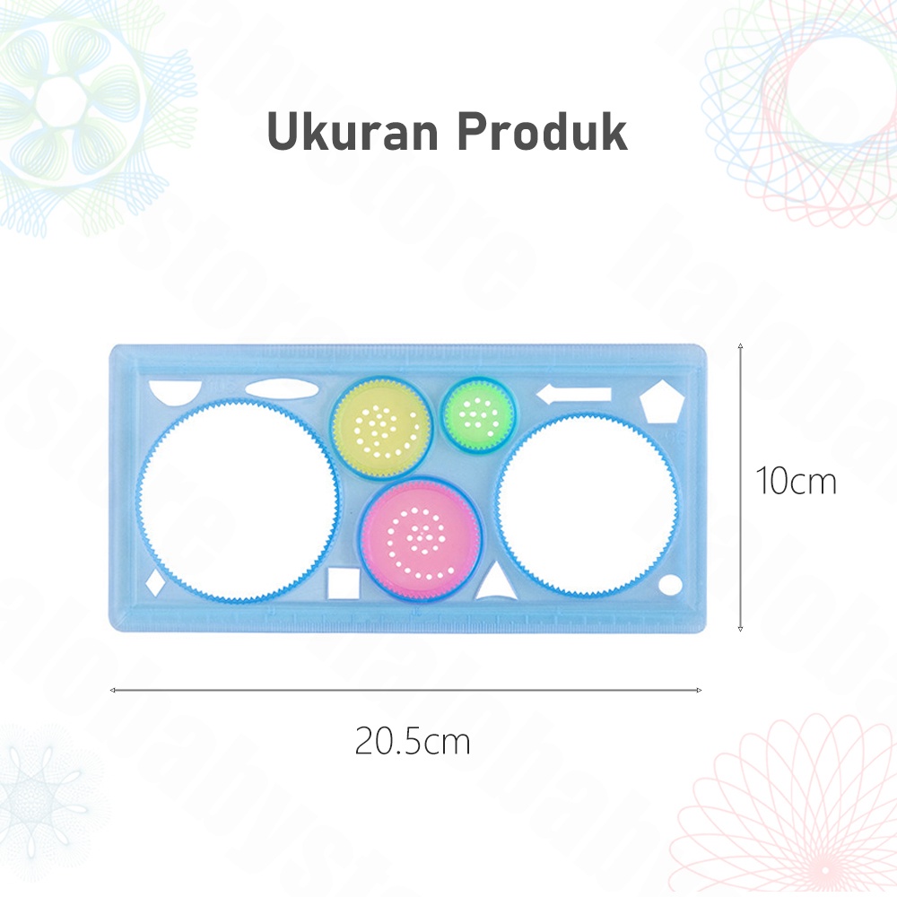 Halo Baby Garisan Rotary Pattern Bunga/Penggaris Rotary/pattern ruler design/Penggaris Gambar Pola Rotari