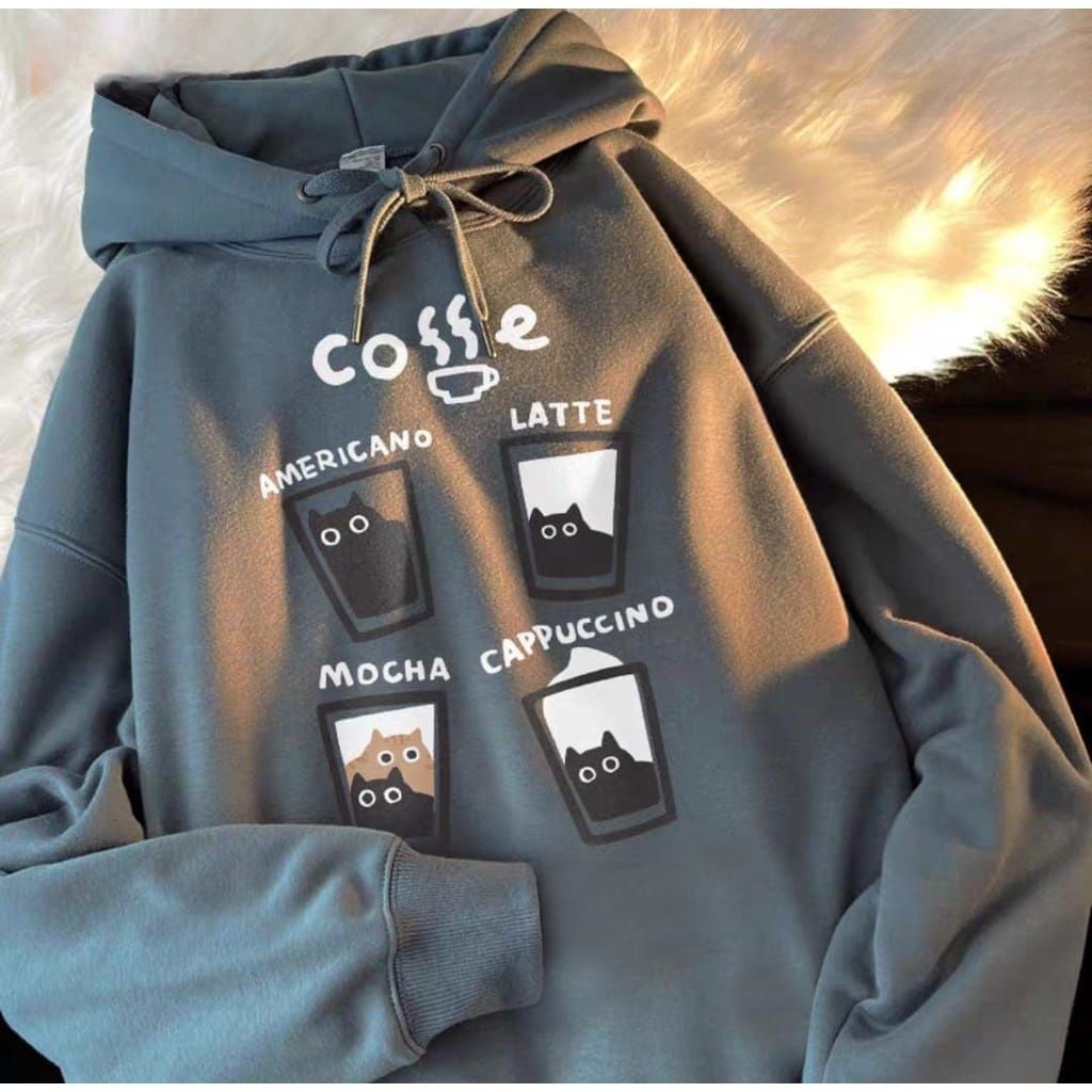 Hoodie Sweater AMERICANO LATTE Jacket Jumper Pria Wanita Fashion Terkini Korean Style OOTD Termurah