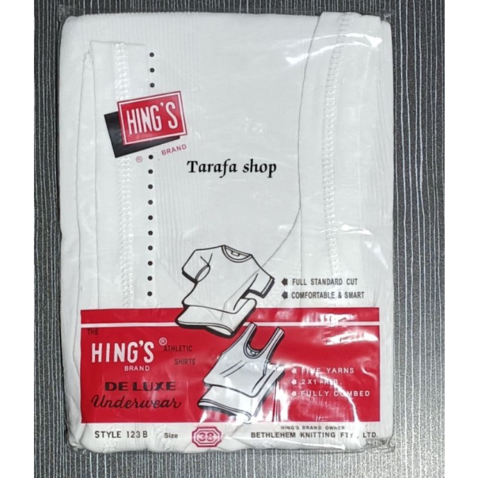 SINGLET HING'S PUTIH/SINGLET PRIA DEWASA HING'S