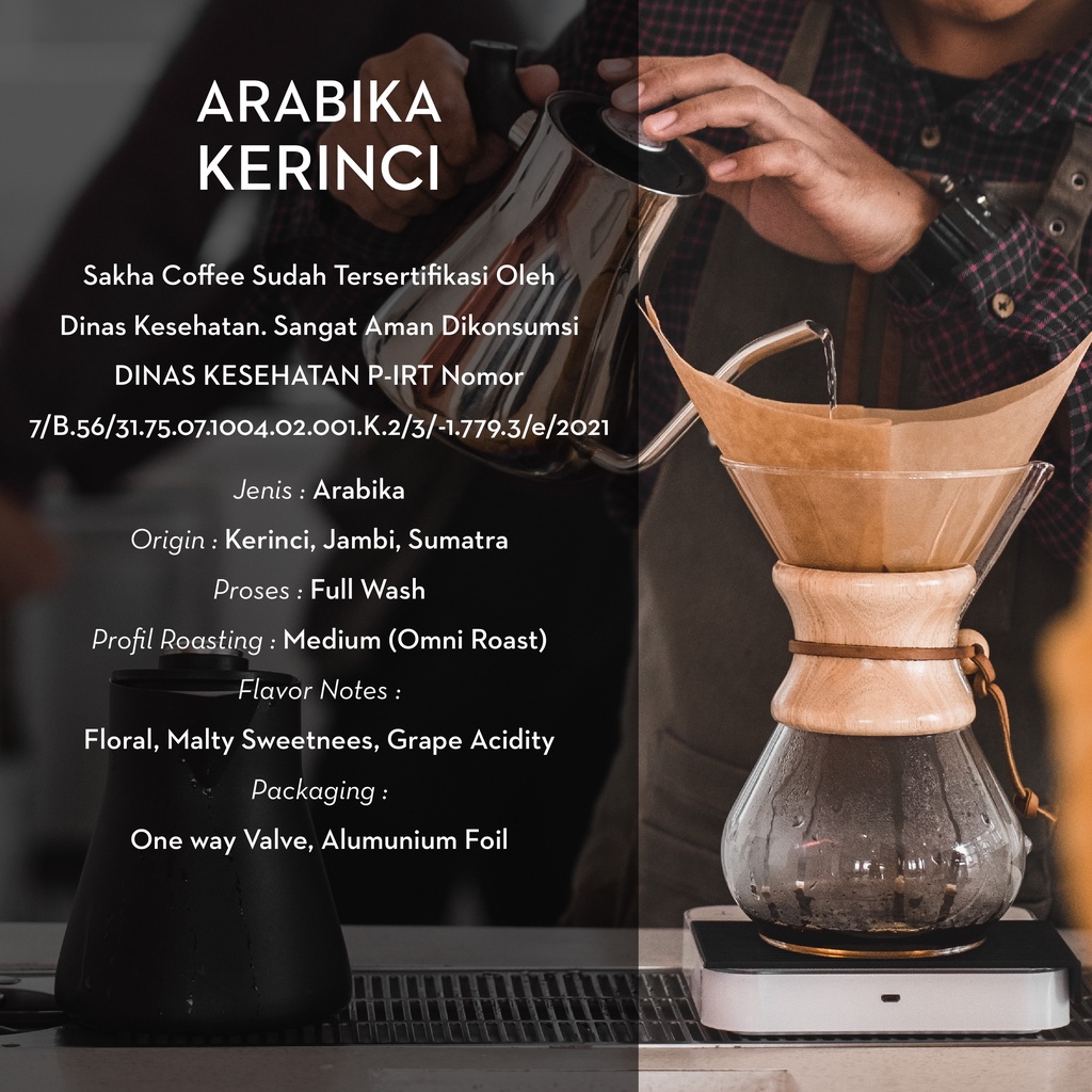 Biji Kopi Bubuk Arabika Kerinci Jambi Sumatra Arabica Coffee Beans Single Origin Grade 1 Coffe Roast Bean Espresso Dan Manual Brew Roaster 200 Gram Sakha Roastery