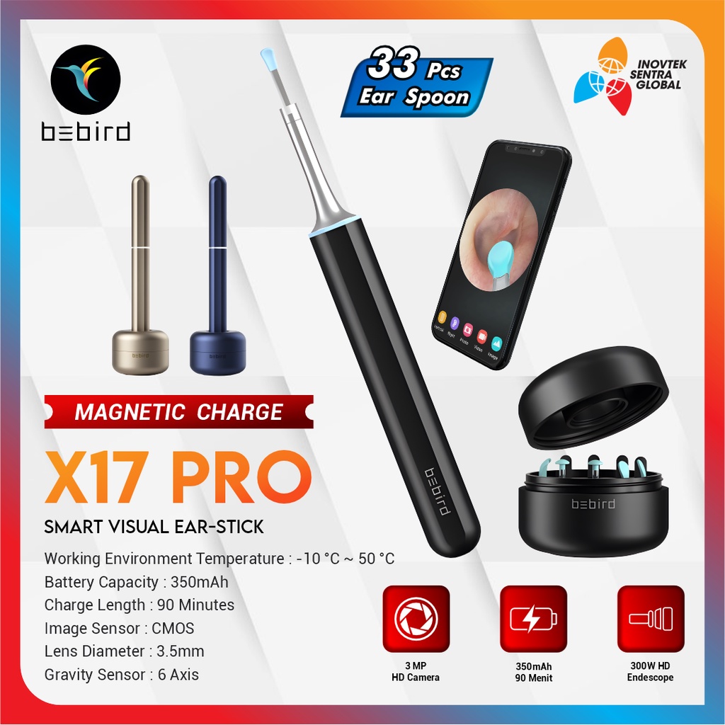 BEBIRD X17 PRO Smart Visual Ear Cleaner With Camera - Korek Kuping
