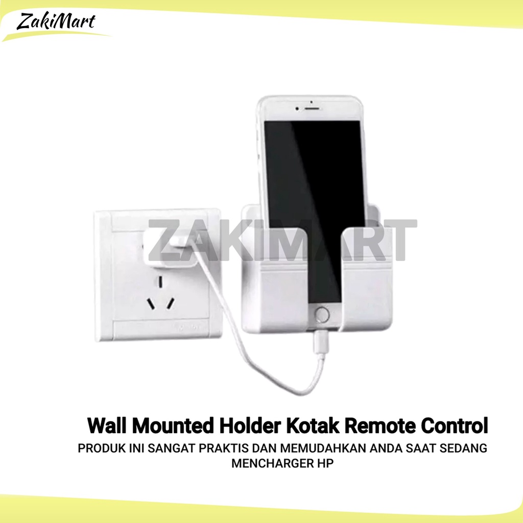 Wall Mounted Holder Kotak Remote Control Handphone Tempel Dinding