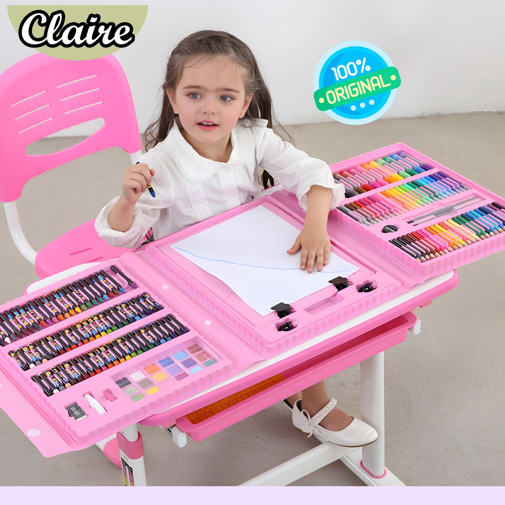 Set Art / Crayon Set 208pcs / Krayon Mewarnai Anak 208pcs / Pensil Warna Set 208pcs