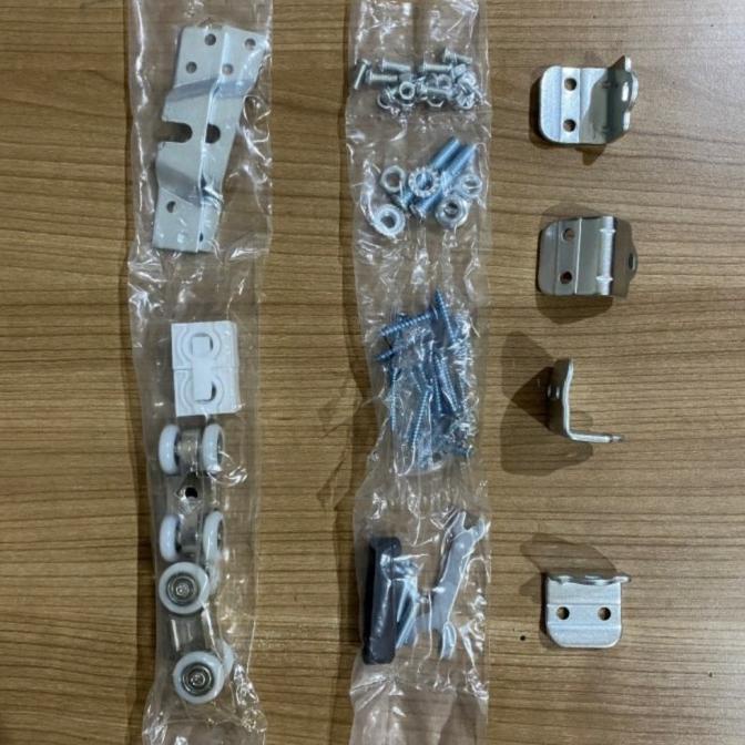 Rel Pintu Geser J5 240Cm Komplit / Rel Sliding 2.4Meter 1Set Lengkap