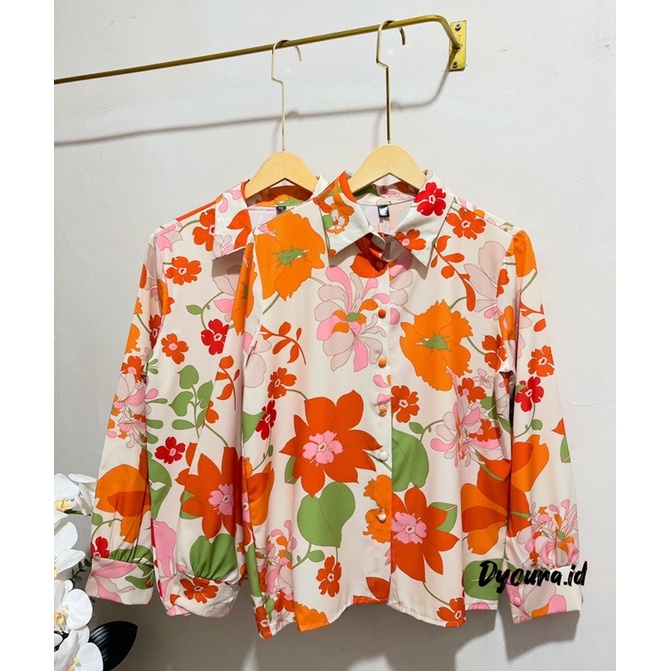 Baju Kemeja Wanita Mickey flower || Kemeja Lengan Panjang / kemeja satin silk / kemeja impor / kemeja murah / kemeja viral / kemeja best seller / kemeja real pict / kemeja santai / kemeja premium / kemerja / kemeja kerja