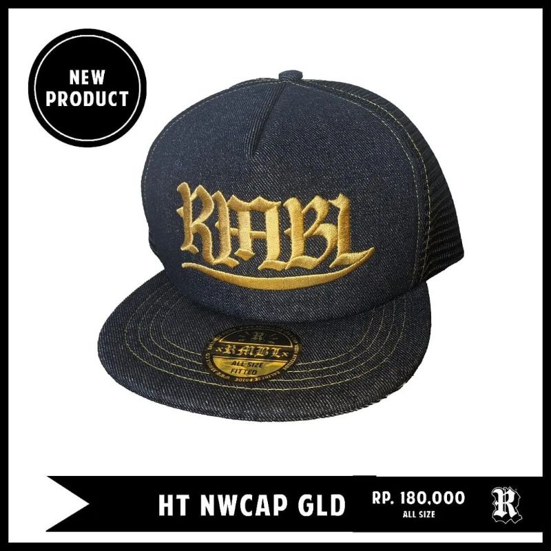 TOPI CAP SNAPBACK RUMBLE ORIGINAL HT NWCAP GLD