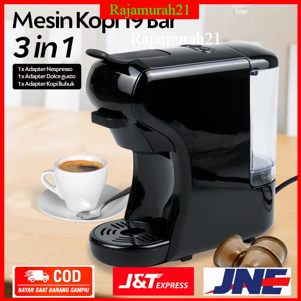 HiBREW Mesin Kopi Kapsul 3in1 for Nespresso Dolce Gusto - ST-504 - Black - V8HA01BK