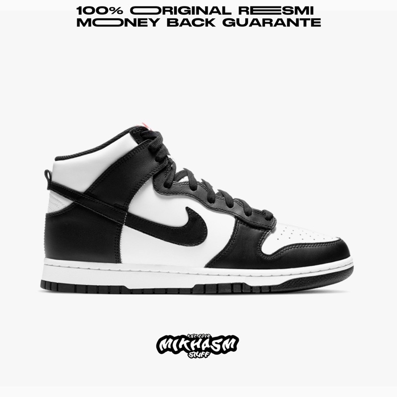 Nike Dunk High Panda Black White Original Resmi