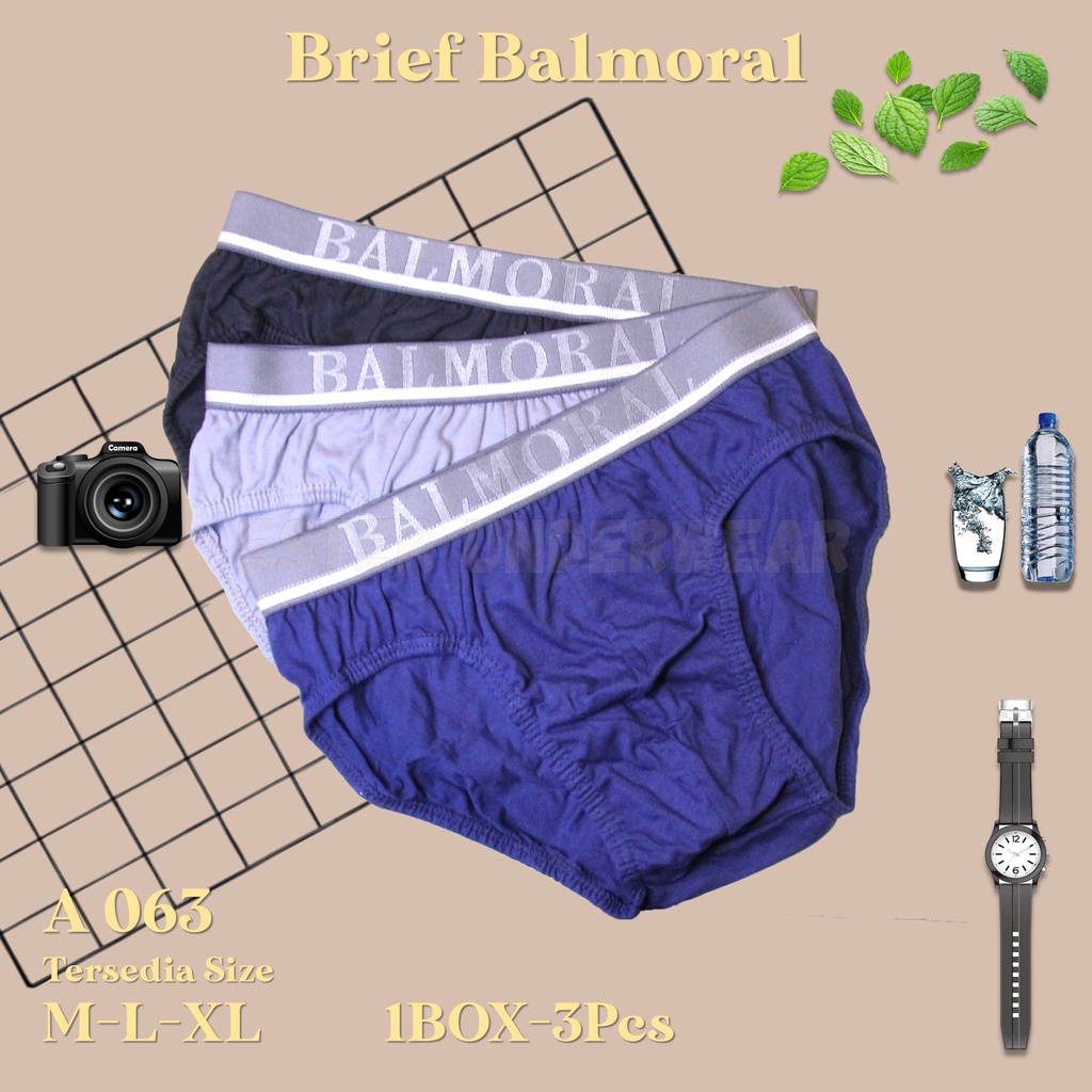 Celana Dalam Pria Brief Balmoral CD A 063 Isi 3Pcs