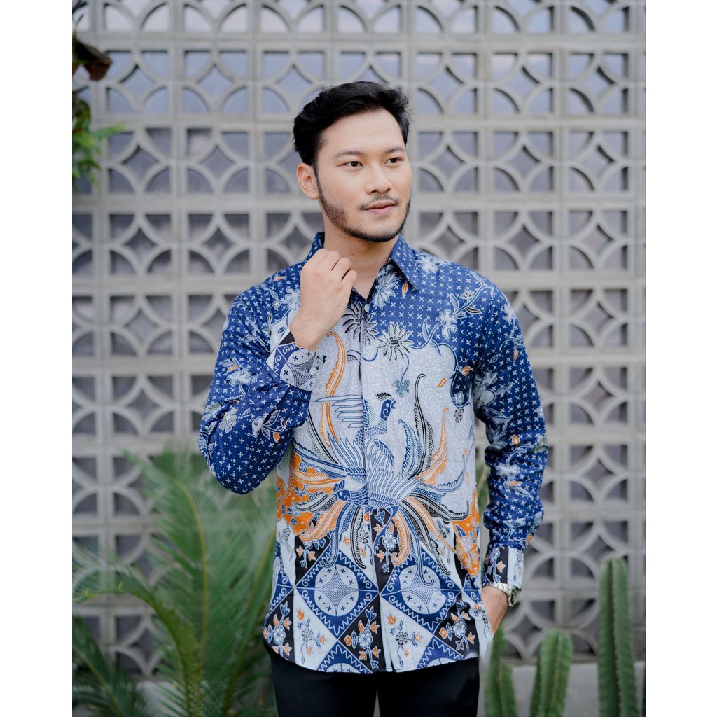 KEMEJA BATIK PRIA LENGAN PANJANG SIZE M L XL XXL