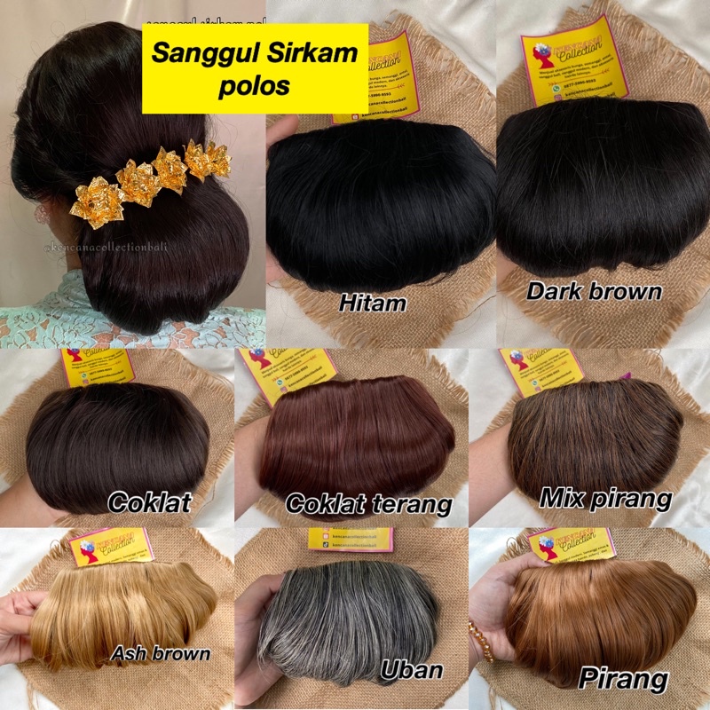 Sanggul sirkam polosan/ Sanggul rambut wanita perempuan (VC)