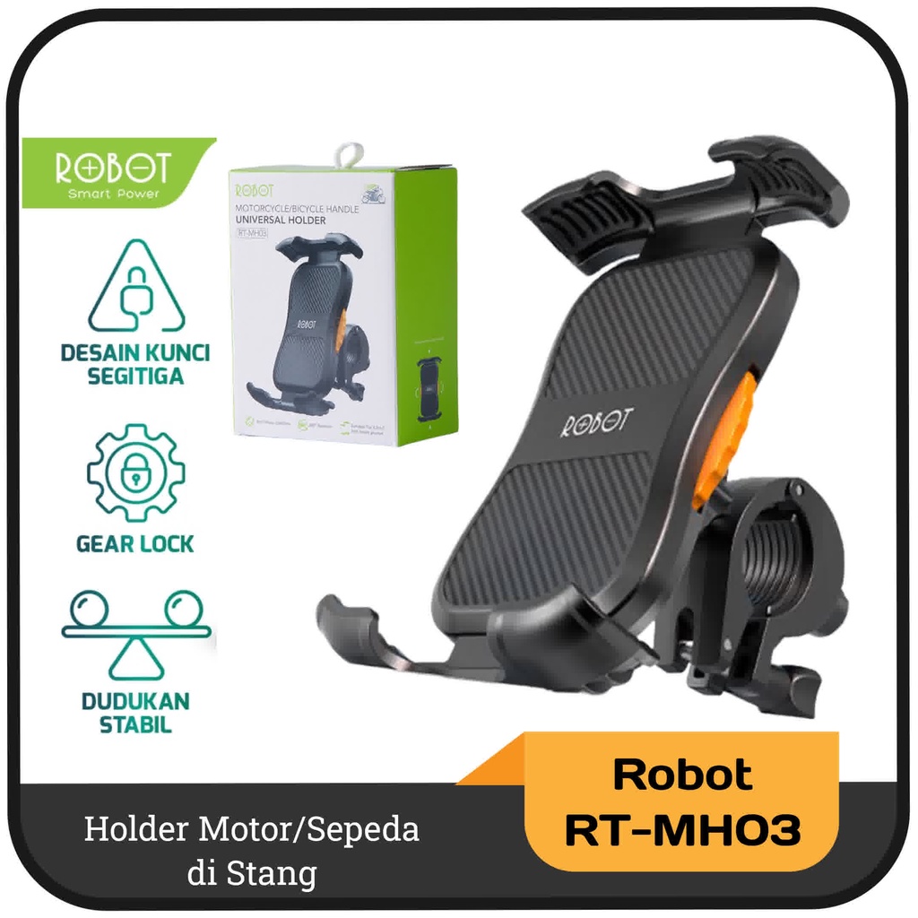 Holder Motor / Holder sepeda di stang Original Robot RT-MH03