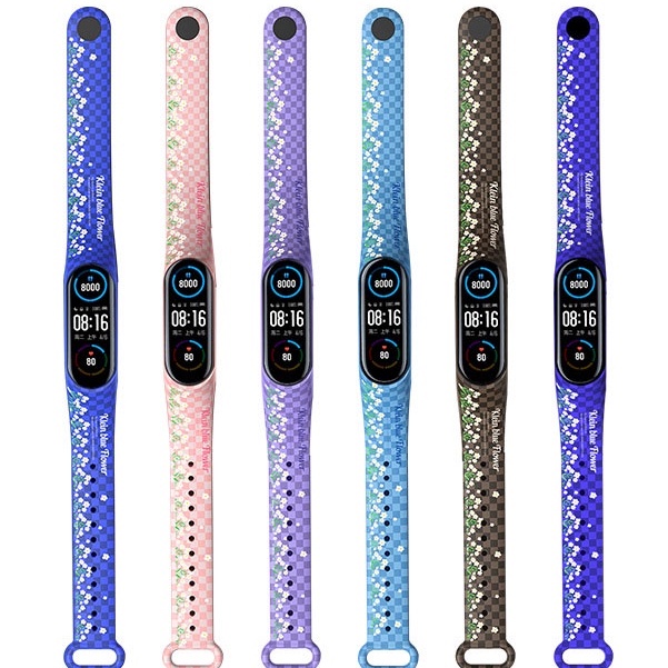 Classical Strap Mi Band 3/4/5/6 kuntum kotak-kotak Strap Mi Band 6/Mi Band 5/Mi Band 4/Mi Band 3