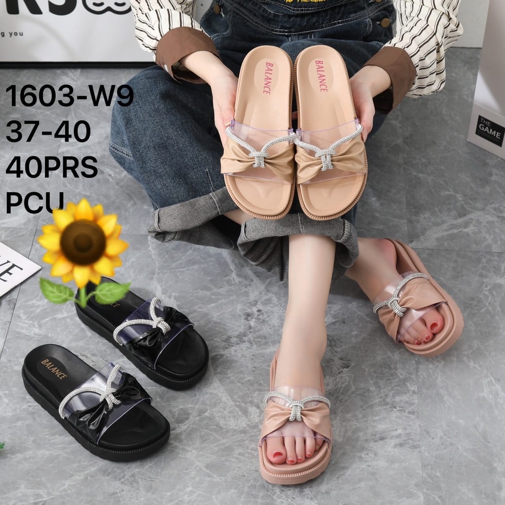 Sandal Karet Jelly Wedges Wanita Import Model Fashion KoreaTerbaru Original Kekinian by AGUNG STYLE Balance 1603-W9