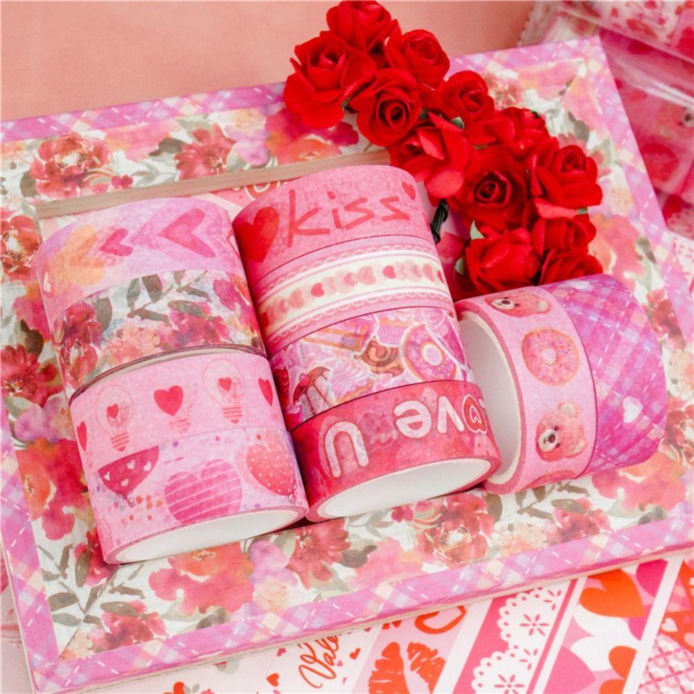 Preva 10PCS/Set Washi Tape Kreatif Alat Tulis Akun Tangan Untuk Scrapbooking Planner DIY Bahan Stiker Hias