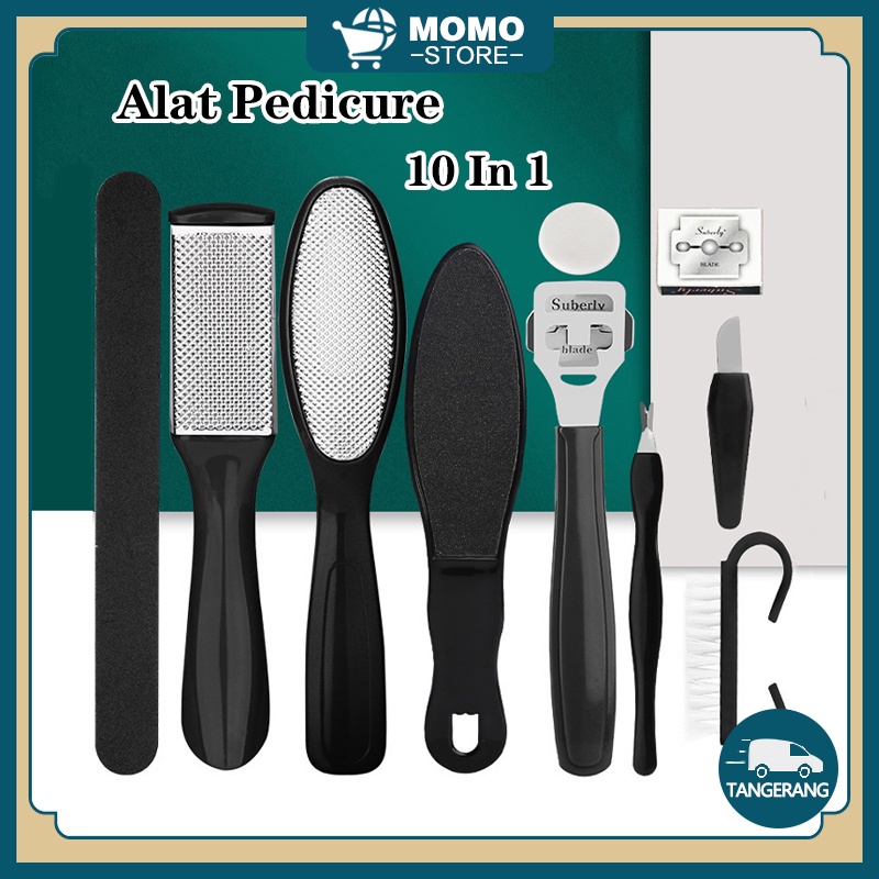 Alat Perawatan Tumit Kasar Set 8pcs Gosokan Kuku Kaki Pecah Kering Manicure Pedicure Foot Care Scraper