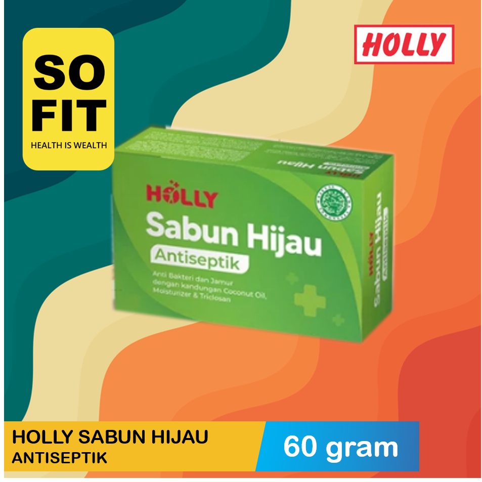 Holly Sabun Antiseptik  Hijau Box 40gr 60gr 80gr /  Antiseptik Anti Bakteri Jamur / Sabun