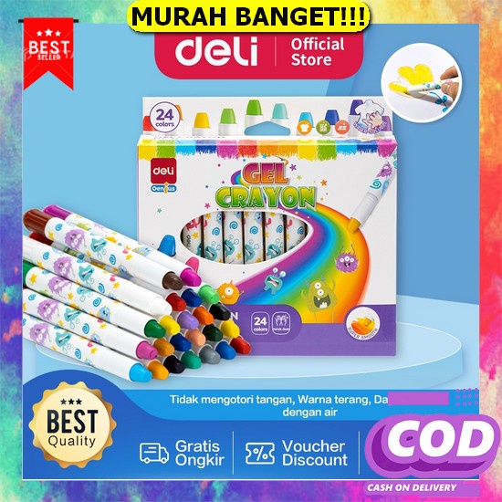 

Crayon Lab Non Toxic Triangular Krayon Pensil Warna Magic Anti Air - Sank Magic Book Deli Gel Crayon / Krayon 12 24 Warna Tidak Mengotori Tangan Bersertifikat Aman Ec211