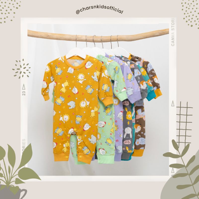 Jumpsuit Animal by Chars'n Kids Official untuk usia 0-12bulan