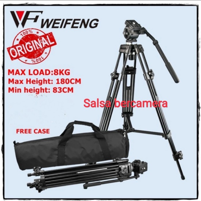 TRIPOD VIDEO WEIFENG WF-717 / WF717/ WT 717 PROFESIONAL VIDEO ORIGINAL