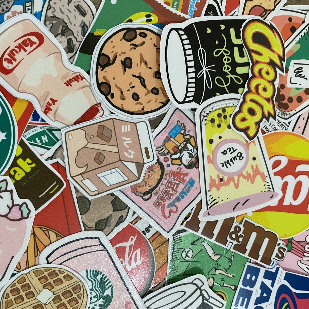 Sticker Pack Tumblr Aesthetic  Snack Waterproof Hiasan Stiker Laptop Notebook Botol Tumbler Case Hp DIY Stiker Lucu