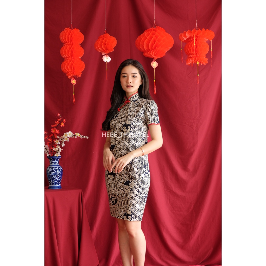 Seo-Yoon Batik Cheongsam Chinese New Year - Pakaian Wanita