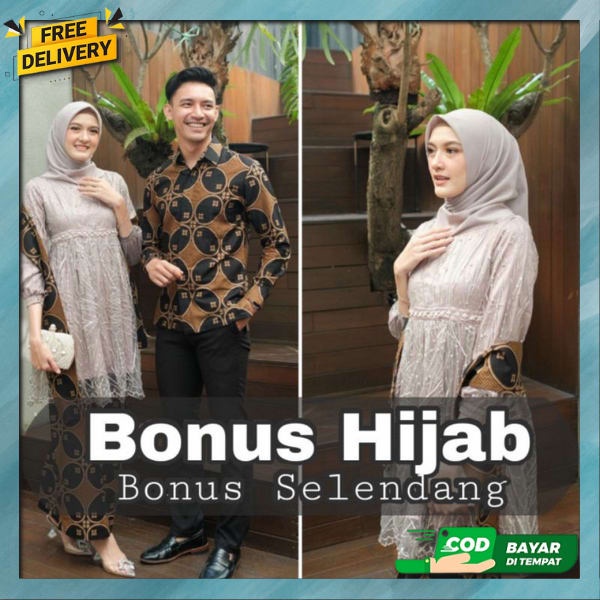 Kouple Setelan Gamis Keluarga Kapelan Stelan Couple Pesta Kondangan Baju Suami Istri Bsju Sarimbit K